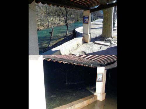 Grosse inondation de l'Argens à Correns.